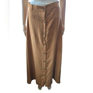 Casual Button-Front Maxi Skirt